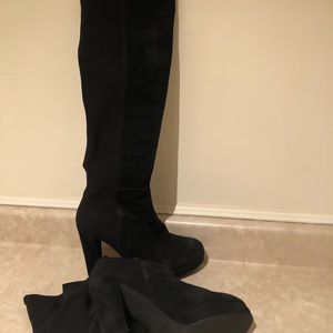 Tall suede boots